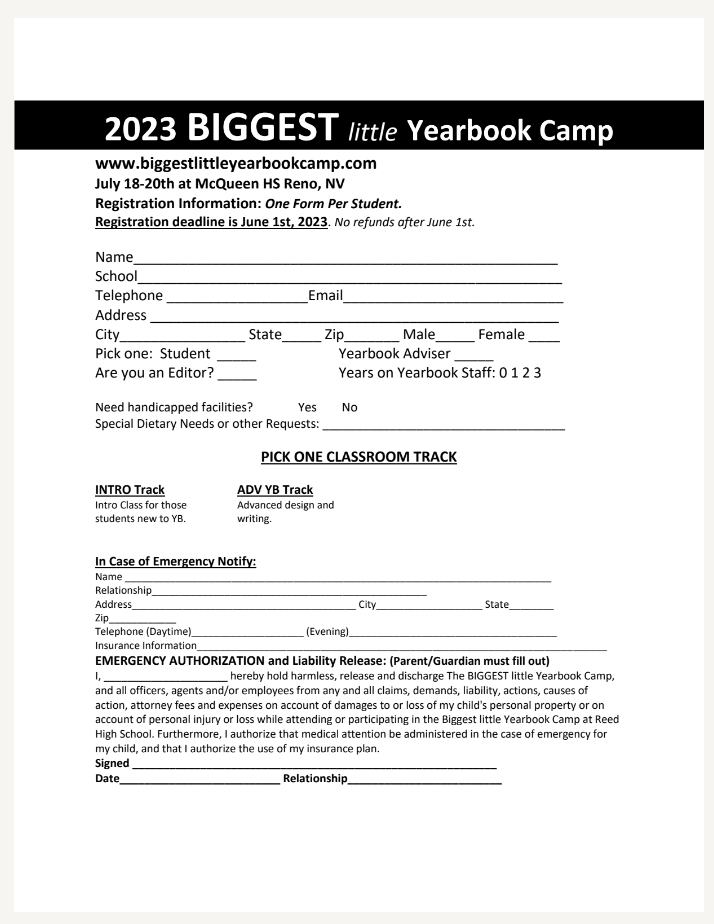 Click on image for Printable registration form.